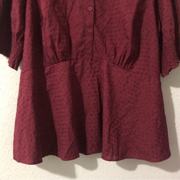 Lane Bryant button babydoll style blouse top - Picture 2 of 4